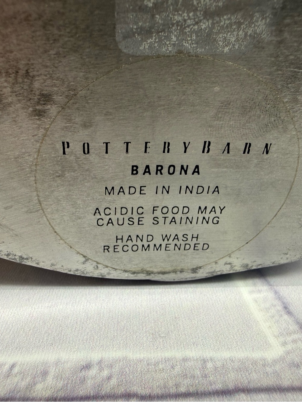 Pottery Barn Barona Silver Leaf Bowl Decorative Centerpiece 11” - Picture 13 of 13
